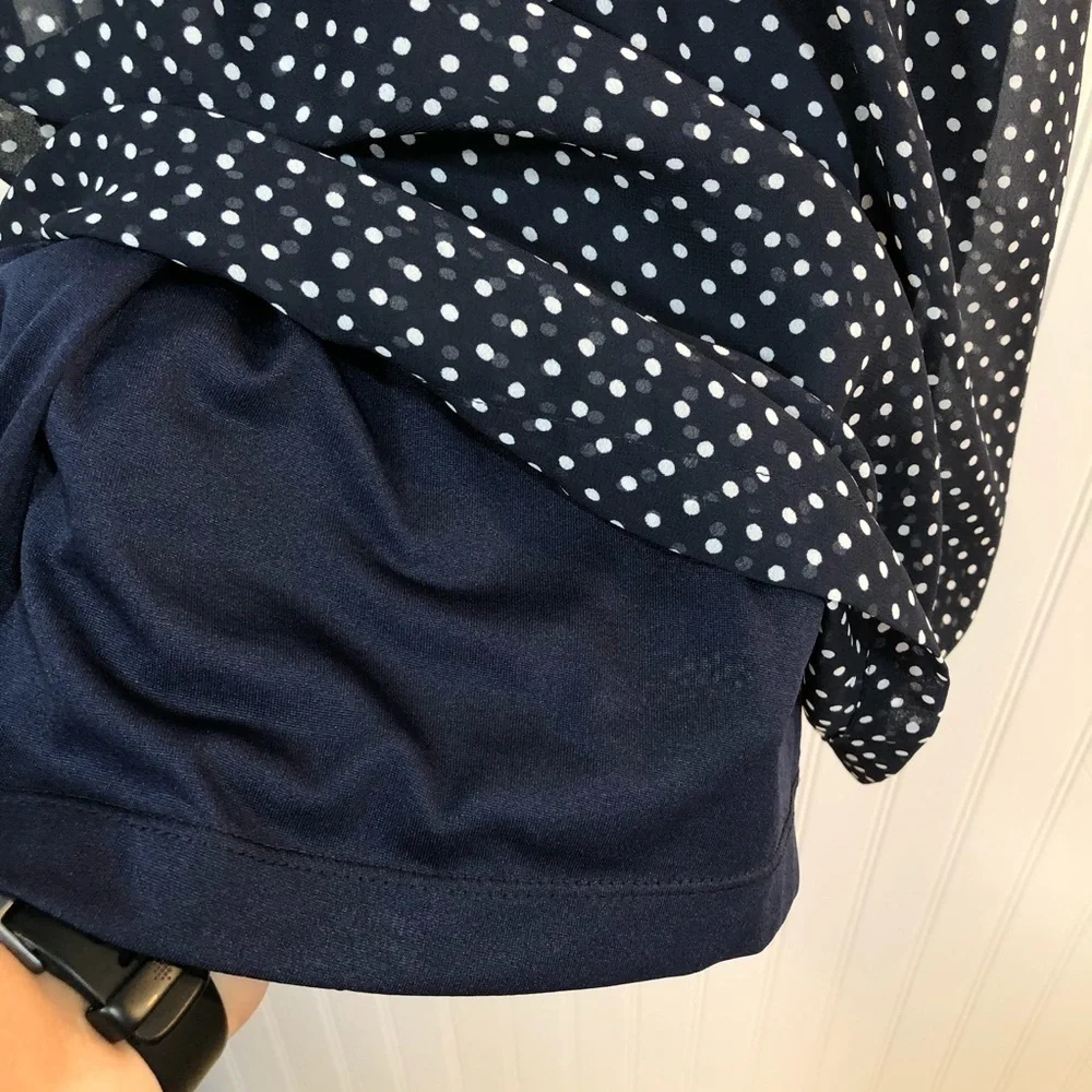 Mimi Chica EUC Navy Polka Dot Mini Dress XS